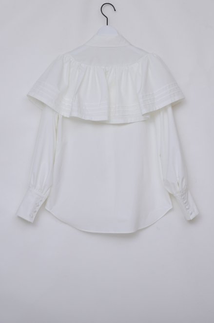 big frill shirt/ white - akiki