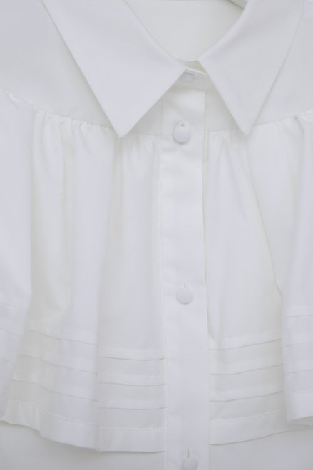 big frill shirt/ white - akiki