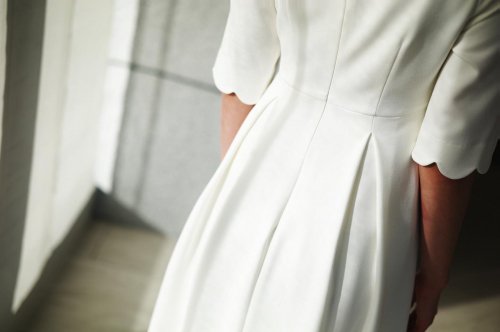 scallop scallop dressⅢ/white - akiki