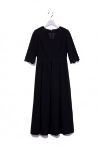 scallop scallop dress�/black 
