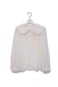 11/29 21:00-予約販売:flower blouse/shiro  </a> <span class=