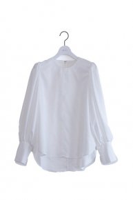 balloon blouse / white
