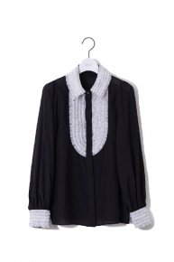9/30 21:00-再入荷: tulle flower blouse/black  </a> <span class=