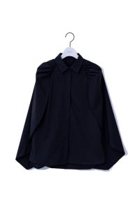 bowtie cape blouse/black  </a> <span class=