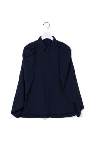 bowtie cape blouse/navy