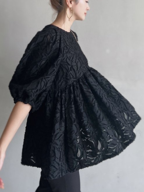 babydoll blouse/black - akiki