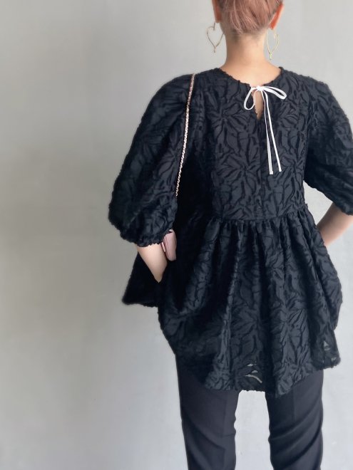 babydoll blouse/black - akiki