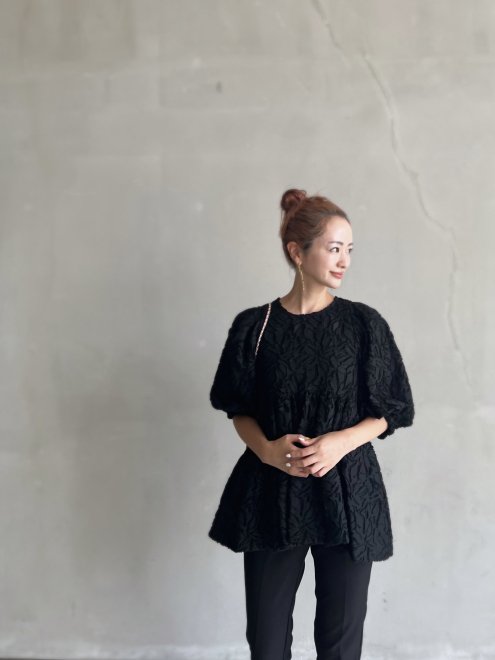 babydoll blouse/black - akiki