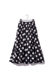 porkadots balloon skirt/black