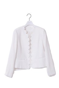 予約販売:scallop scallop jacket/white