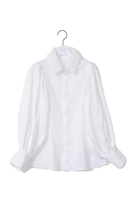 arimatsu peplum blouse/white - akiki