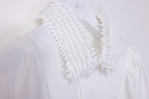 arimatsu peplum blouse/white - akiki