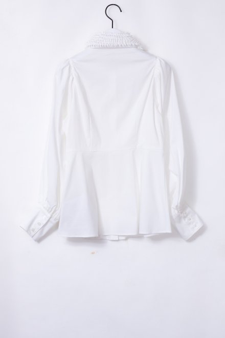 arimatsu peplum blouse/white - akiki