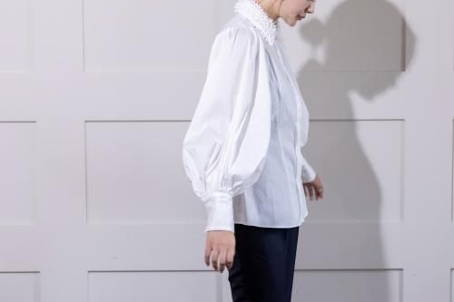 arimatsu peplum blouse/white - akiki