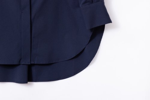 arimatsu flyfront blouse/navy - akiki