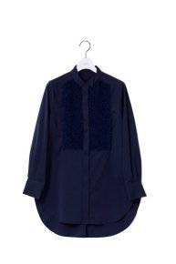arimatsu flyfront blouse/navy