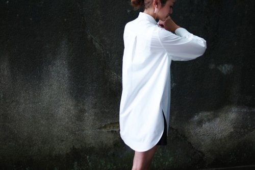 arimatsu flyfront blouse/white - akiki