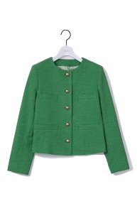 bishu tweed jacket/green   </a> <span class=