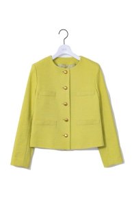 【pre order】 bishu tweed jacket/yellow  </a> <span class=