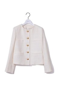 予約販売:bishu tweed jacket/white  </a> <span class=