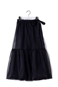 再入荷:organdy ribbon skirt/black  </a> <span class=