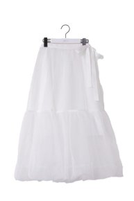 再入荷:organdy ribbon skirt/white  </a> <span class=
