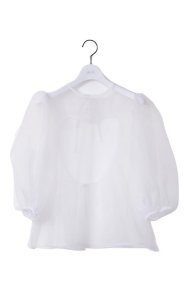 再入荷:open heart organdy blouse/white  </a> <span class=