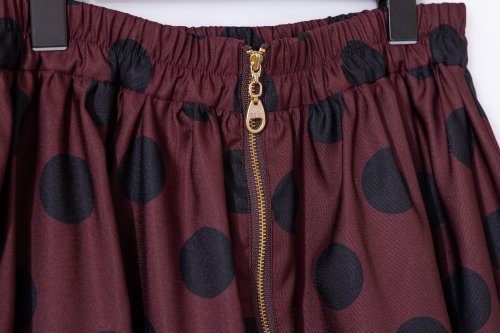 【re stock】porkadots balloon skirt/brown - akiki