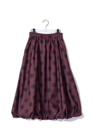【pre order】porkadots balloon skirt/brown