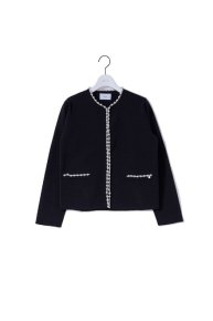 akiki/アキキ   pearl knit jacket  black