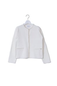 【pre order】pearl knit jacket/white