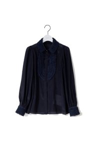 tulle flower blouse/navy - akiki