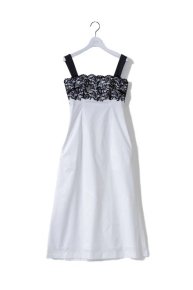 newb&w lace dress/white
