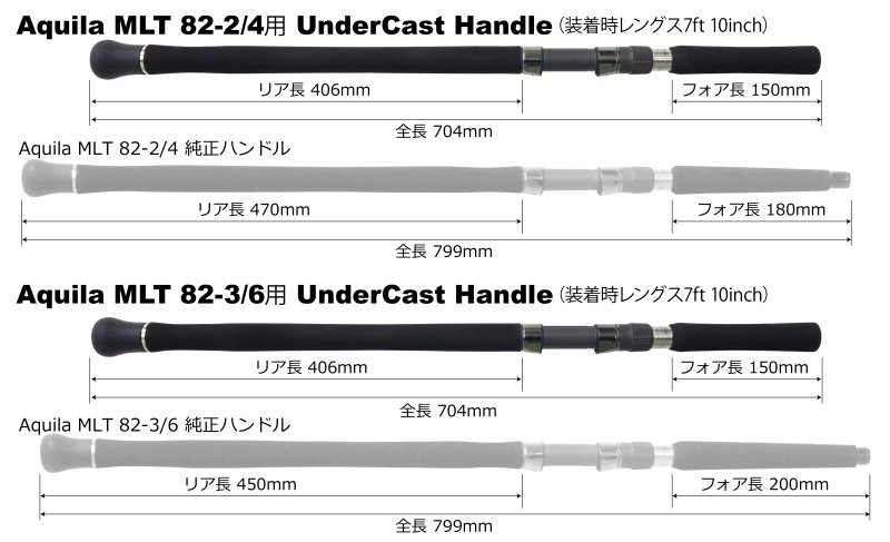 リップルフィッシャー　Aquila(アクイラ）用アンダーキャスト・ハンドル - FISHING SERVICE MAREBLE