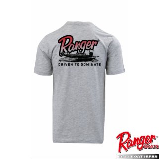 Ranger Boats 󥸥㡼Graphic S/S Tee - Heather Grey - Red Ranger Boat