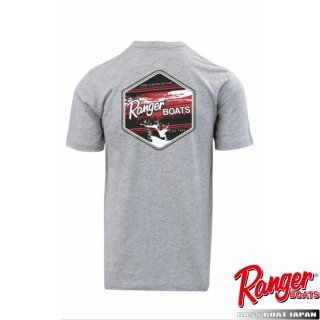 【Ranger Boats レンジャーウェア】Graphic S/S Tee - Heather Grey - Gone Fishing (Red)