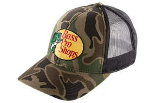 【バスプロショップス／BASS PRO SHOPS】Bass Pro Shops Leaping Bass Logo Cap - Woodland Camo