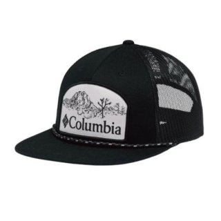 【コロンビア／Columbia】フラットブリム スナップバック キャップ　ブラック